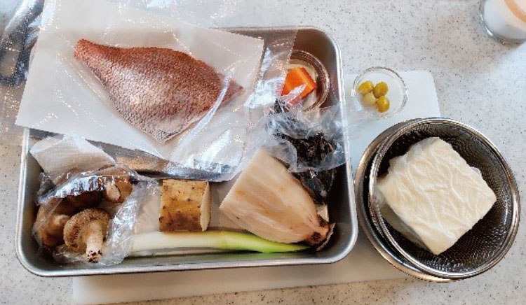 参加者に配送される食材