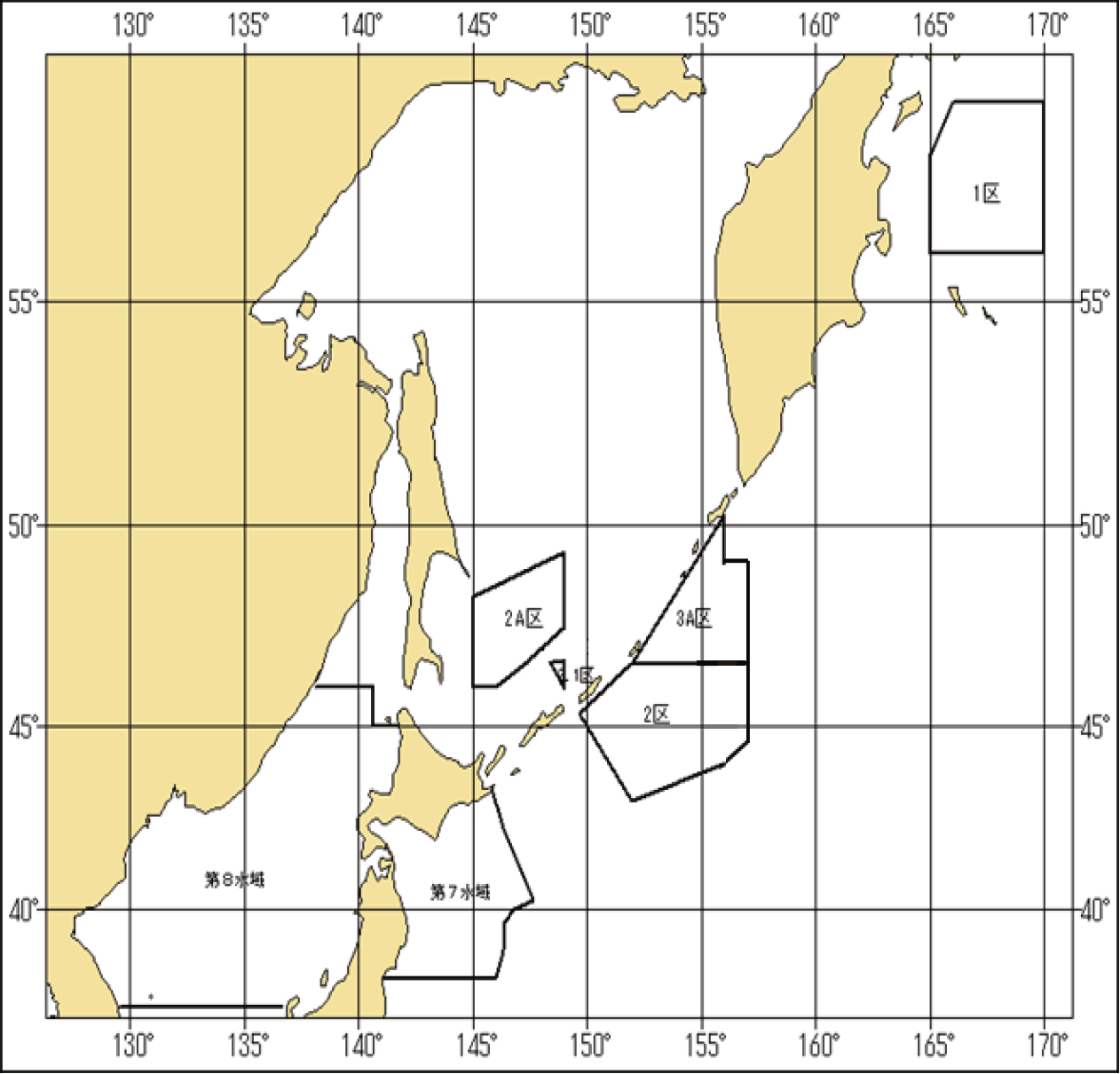 図表特-1-14 日ソ漁業協力協定操業水域概念図