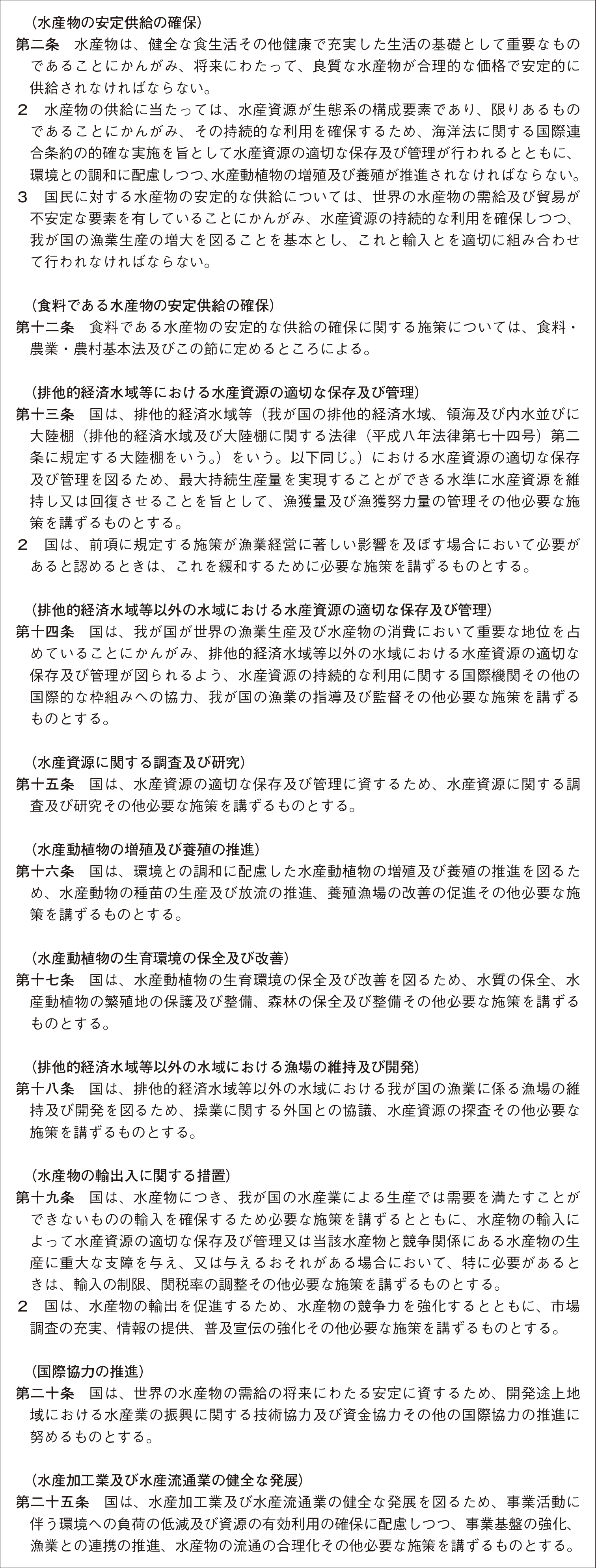図表特-2-2 水産基本法（抜粋）