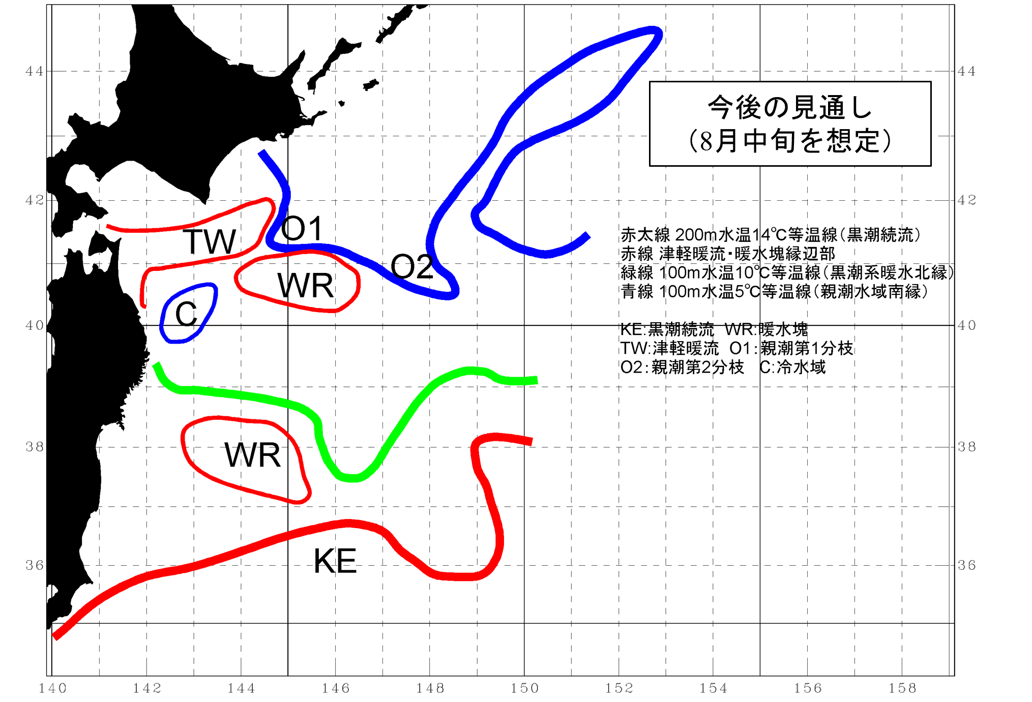 海況の8月中旬予想図